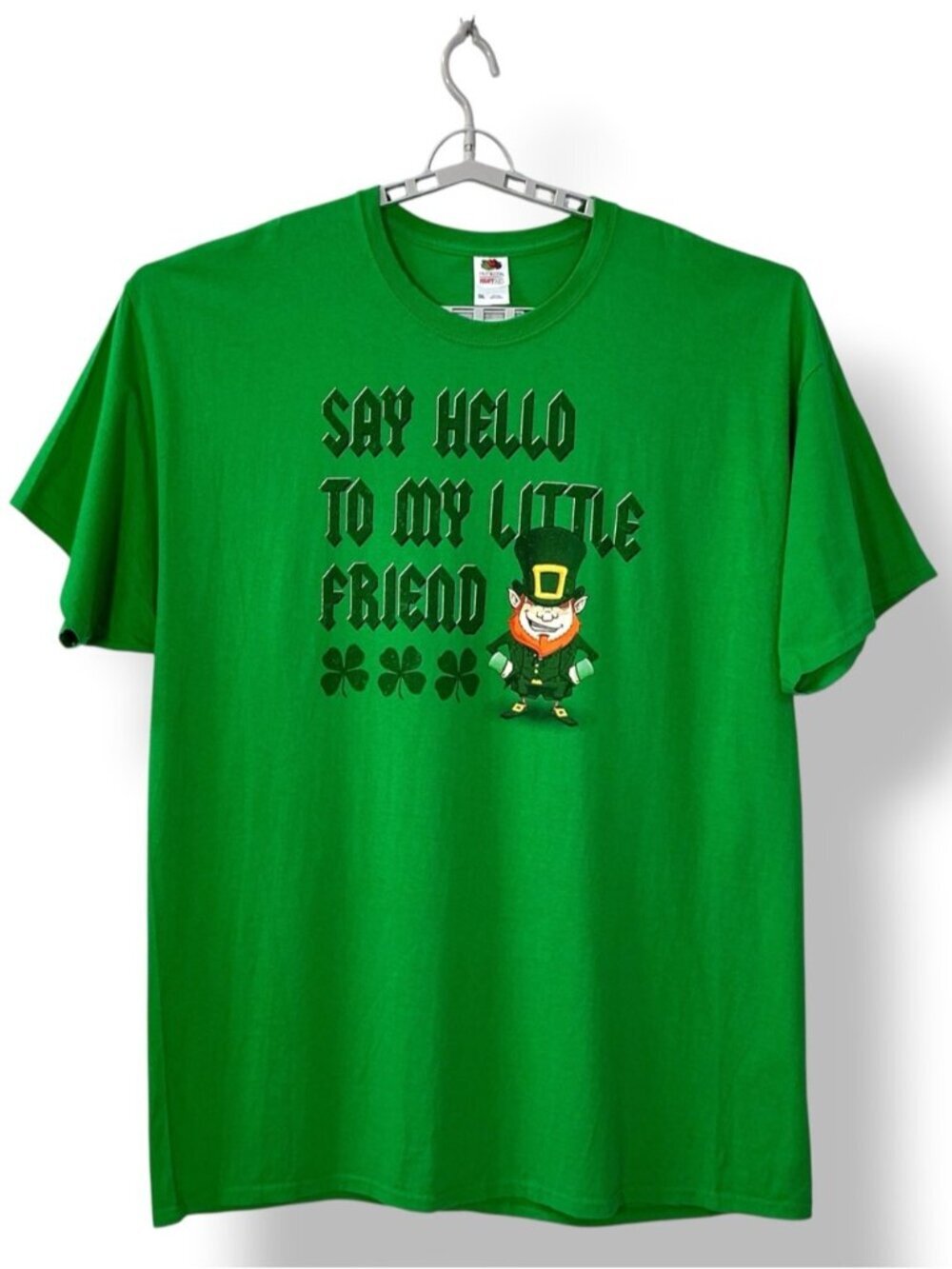 St Patty’s Tee Shirt 100% Cotton ST Patrick’s Humorous Leprechaun Green Men 3XL